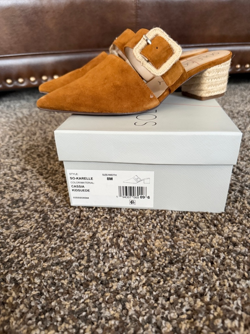 Sole Society Cassia Suede Mule in Tan